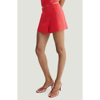 Mango Wrap Miniskirt In Red