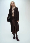 Mango Sweater With Wraparound Lapel Neck In Light/pastel Grey