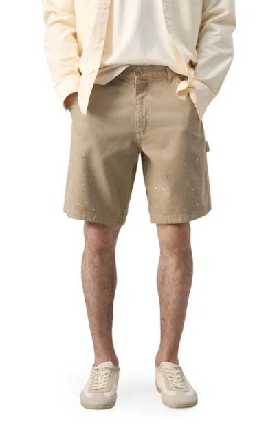 Mango Denim Relaxed-fit Bermuda Shorts In Beige