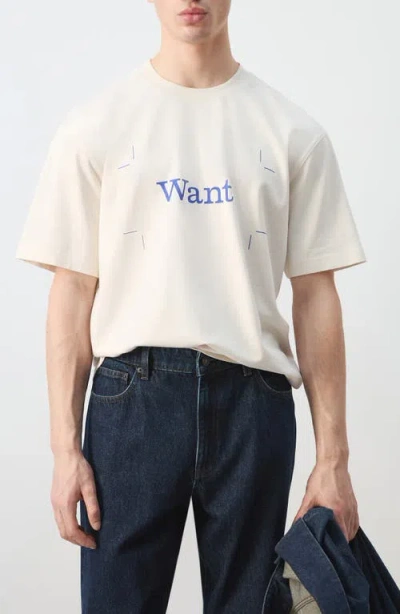 Mango X Fantastic Man Want Graphic T-shirt In White