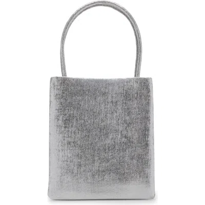 Mango X Kaia Gerber Mini Shopper Bag In Silver