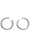 Mango X Kaia Gerber Thick Hoop Earrings In Metallic