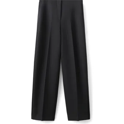 Mango X Kaia Gerber Wool Blend Dress Pants In Black