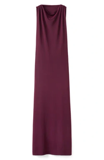 Mango Xjuliete Racerback Maxi Dress In Burgundy