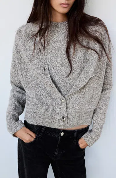 Mango Yudith Button Front Cardigan In Multi