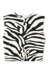Mango Zebra Jacquard Sleeveless Top In Multi