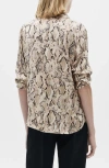Mango Satin Print Shirt Sand In Sand