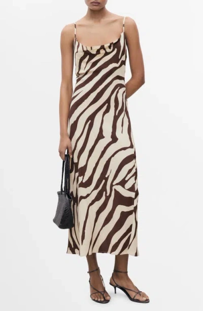 Mango Zebra Print Slipdress
