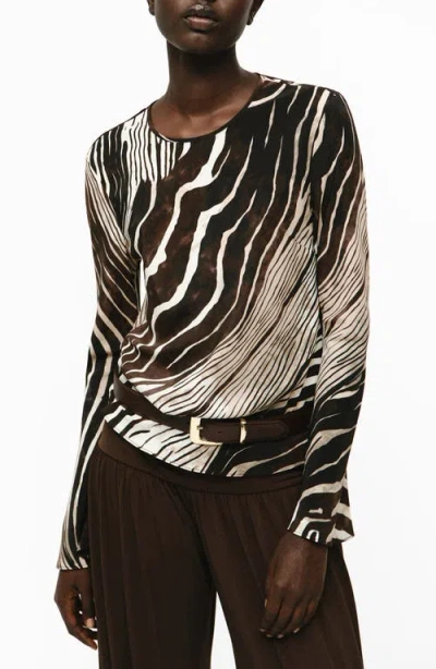 MANGO MANGO ZEBRA PRINT TOP