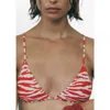 Mango Zebra Triangle Bikini Top In Multi
