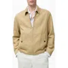 Mango Zip Jacket In Brown