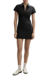 Mango Short Dress With Zip Black In Black