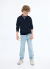 Mango Kids' Zip Neck Jumper Navy In Blue