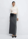 Mango Zipped High Collar Cardigan Ecru In Ecru