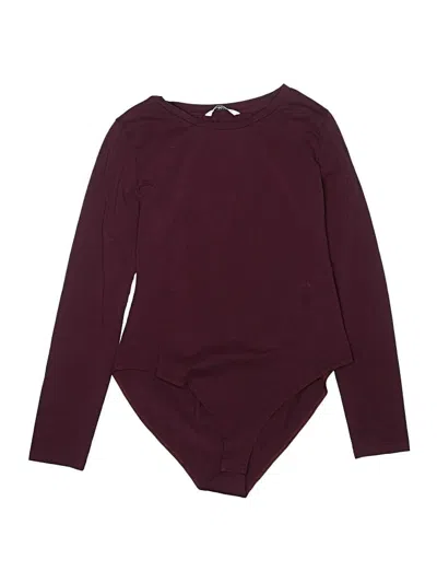 Pre-owned Mangopop Collection Bodysuit In Burgundy