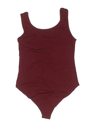 Pre-owned Mangopop Collection Bodysuit In Burgundy