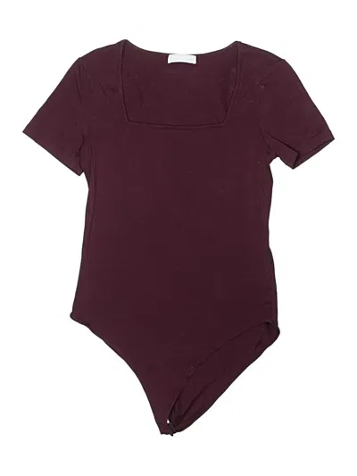 Pre-owned Mangopop Collection Bodysuit In Burgundy