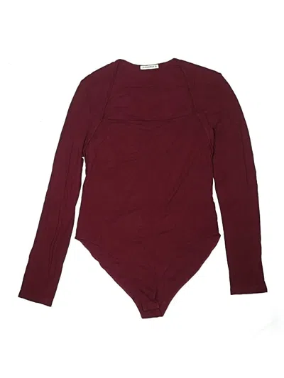 Pre-owned Mangopop Collection Bodysuit In Burgundy