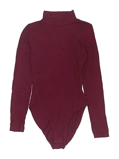 Pre-owned Mangopop Collection Bodysuit In Burgundy