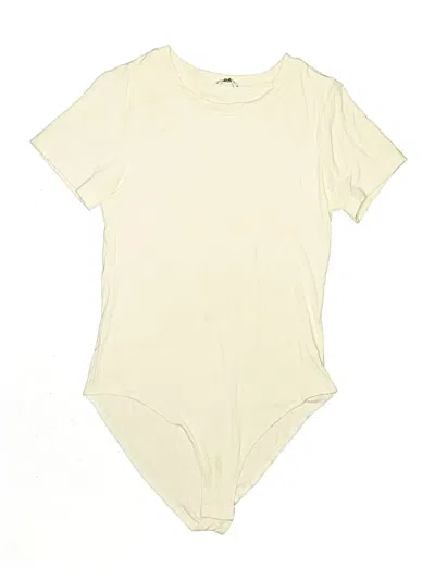 Pre-owned Mangopop Collection Bodysuit In Ivory