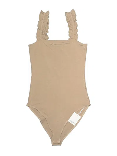 Mangopop Collection Bodysuit In Tan