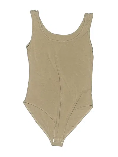 Pre-owned Mangopop Collection Bodysuit In Tan
