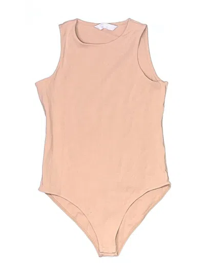 Pre-owned Mangopop Collection Bodysuit In Tan