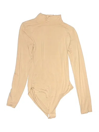 Pre-owned Mangopop Collection Bodysuit In Tan