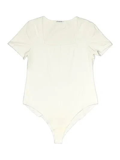Pre-owned Mangopop Collection Bodysuit In White
