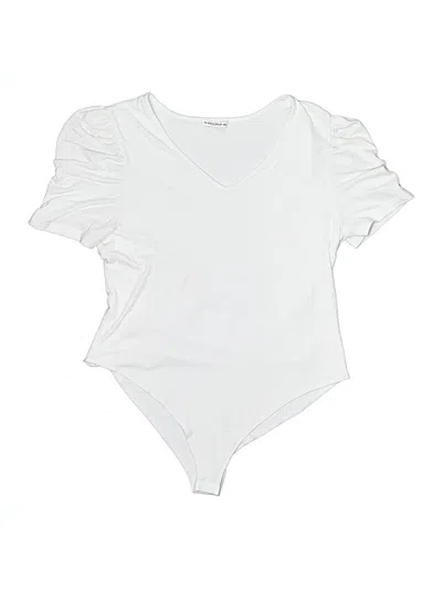 Pre-owned Mangopop Collection Bodysuit In White