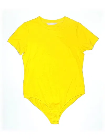 Pre-owned Mangopop Collection Bodysuit In Yellow