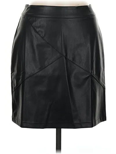 Pre-owned Mangopop Collection Faux Leather Skirt In Black