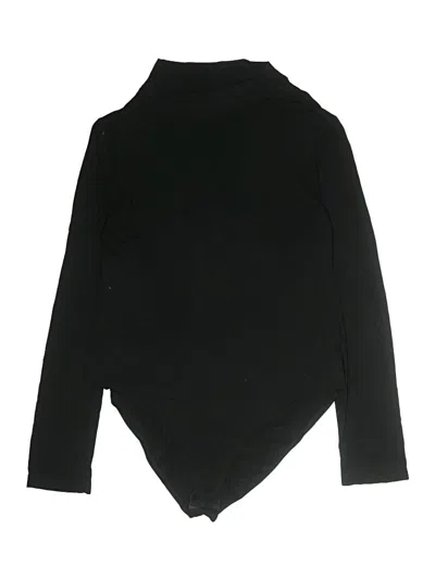 Pre-owned Mangopop Collection Long Sleeve Top Black Turtleneck Tops