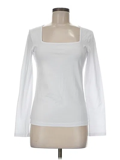 Pre-owned Mangopop Collection Long Sleeve T-shirt In White