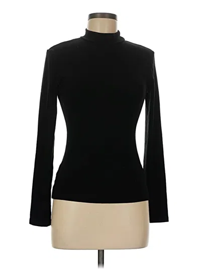 Pre-owned Mangopop Collection Long Sleeve Turtleneck In Black