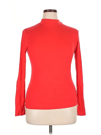 Pre-owned Mangopop Collection Long Sleeve Turtleneck In Red