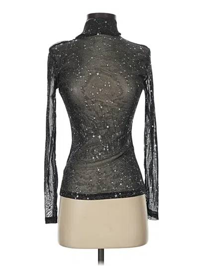 Pre-owned Mangopop Collection Long Sleeve Turtleneck In Silver