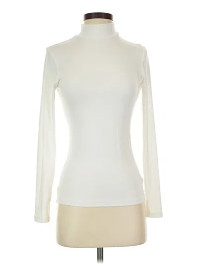 Pre-owned Mangopop Collection Long Sleeve Turtleneck In White
