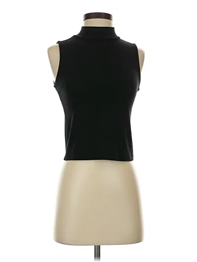 Pre-owned Mangopop Collection Short Sleeve Turtleneck In Black