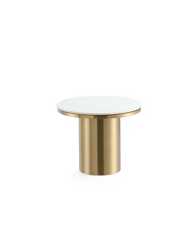 MANHATTAN COMFORT GLENN 19.68" MODERN SINTERED STONE TOP END TABLE