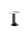 Manhattan Comfort 19.68" Laurel Modern Sintered Stone Top End Table In Black