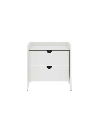 Manhattan Comfort 19.68" Wood Coney Mid-century Modern 2-drawer Nightstand