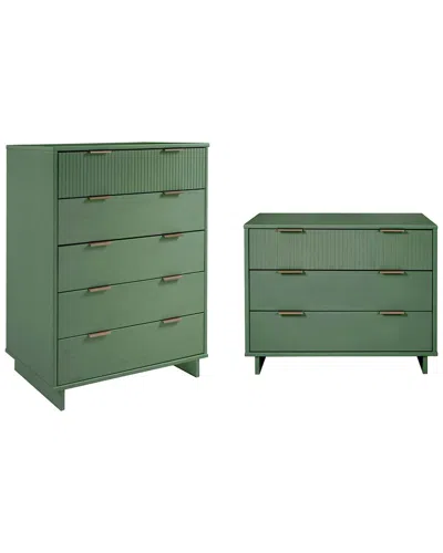 Manhattan Comfort 2-piece Granville Modern Solid W