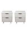 Manhattan Comfort Granville 2-piece 2-drawer Nightstand Set In White