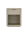Manhattan Comfort 20" Evelyn Wood 1-drawer Nightstand In Brown