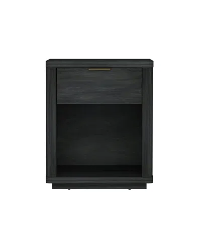 Manhattan Comfort 20" Evelyn Wood 1-drawer Nightstand In Gray