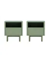 Manhattan Comfort 21.9" 2-pc. Wood Ella Modern 2-full Extension Drawer Nightstand Set