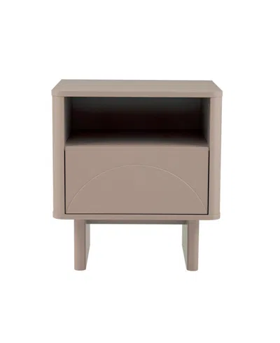 Manhattan Comfort 21.9" Wood Ella Modern 2-full Extension Drawer Nightstand