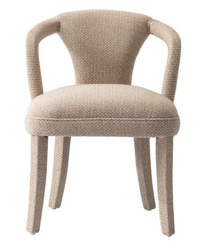 MANHATTAN COMFORT PALMER 22.8" MODERN TWEED UPHOLSTERED DINING ARMCHAIR