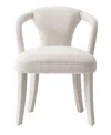 Manhattan Comfort Modern Palmer Tweed Dining Armchair In Ivory